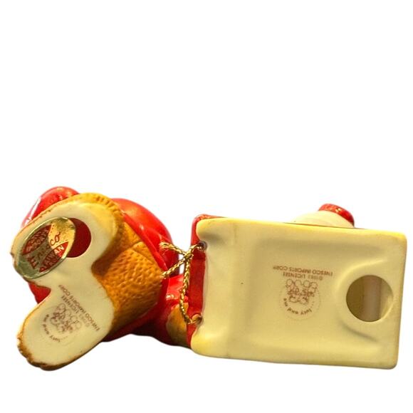 Vintage 1983 Enesco Lucy and Me Teddy Bear Sledding Figurine, Porcelain - Picture 3 of 3